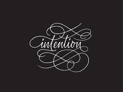 intention custom type custom typography flourish letters hand lettering intention lettering script lettering