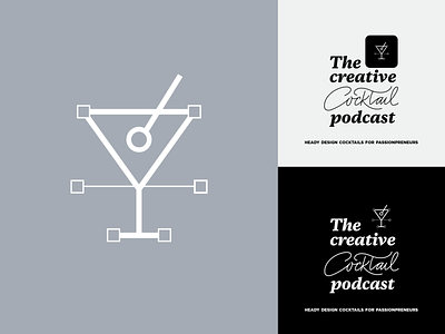 The creative cocktail podcast logo. branding cocktail creative design hand lettering lettering logo logo design logotype podcast script lettering typography