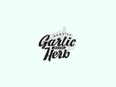garlic + herb. custom type garlic hand drawn letters hand lettering herb illustration lettering spice typography