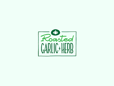 garlic + herb. custom type design garlic hand drawn letters hand lettering handlettering herbs lettering logo spice