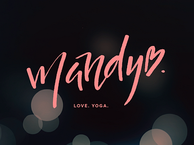 mandyb b custom type hand drawn handlettering heart identity lettering logo logotype love personal identity yoga