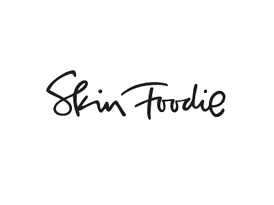 skin foodie logo beauty black and white clean hand drawn type handlettering logo skin skincare