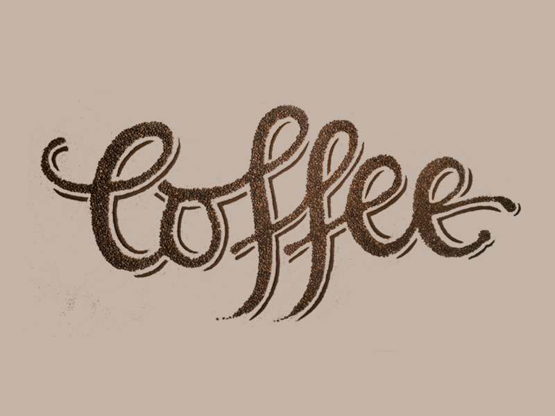 coffee lettering by paperreka on Dribbble