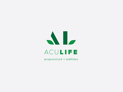 aculife logo a aculife acupuncture l leaves logo logotype monogram wellness