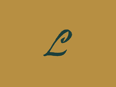 Lore letter exploration capital one custom lettering hand lettering l letter l logo design logotype mustard yellow script teal texture