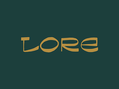 Lore logo graveyard custom lettering custom type custom typography hand lettering lettering logo logo design lore storytelling typography