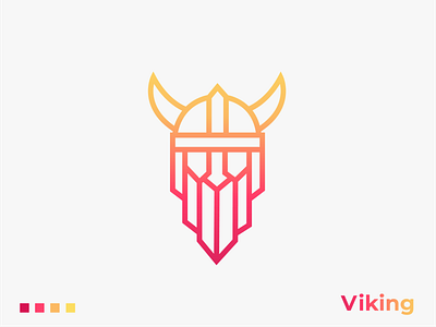 Viking Logo Design abstract abstract art branding design face helmet icon king man modern monogram vector viking