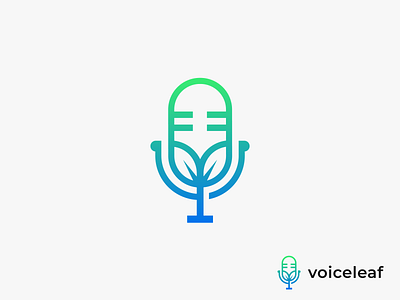 Voice Leaf logo abstract branding icon leaf leafs leaves logo logodesign microphone modern monogram nature plant tree vector voice voice leaf logo