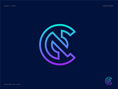 C + N Letter Logo 3d abstract app logo branding c cn logo concept creative gradient icon letter logo lettermark logo logo design logotype n typogaphy vector
