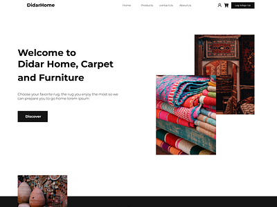 Landing Page for a interior design shop