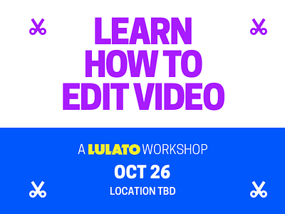 Edit Video Workshop Poster WIP