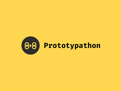 8 to 8 Prototypathon Event Logo branding circle event icon logo prototypathon typography yellow