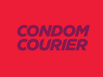 Condom Courier branding condom courier logo sex