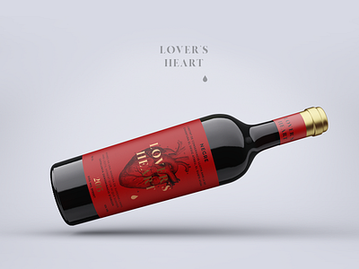 Wine label alcohol anatomical heart anatomy branding distillery gold minimal label minimal packaging packaging red wine label