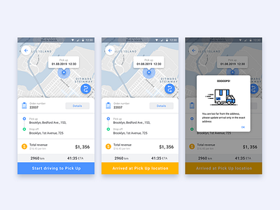 Delivery App Screens