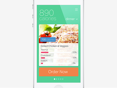 Nutrition App app concept health iphone mobile nutrition ui