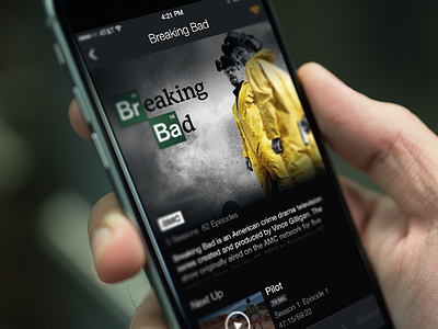 Breaking Bad app concept iphone media mobile streaming tv ui