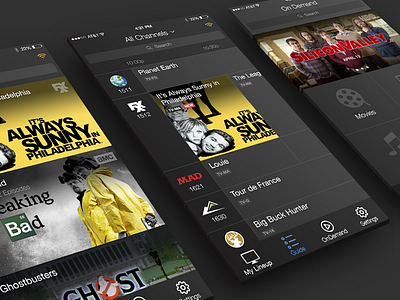 Mobile TV App app concept iphone media mobile streaming tv ui