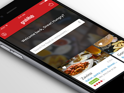 GrubHub app food grubhub ios iphone redesign wip