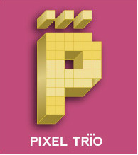 Pixellogo logo pixel trio