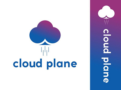 cloud plane graphic design illustration logo minimal monogram simple logo