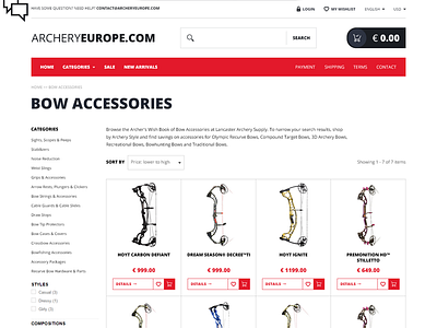 Archery Europe - category page