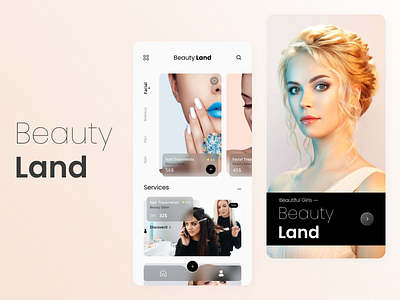 beauty land app application glassmorphism graphic design ui uidesign