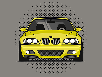 Under the Phoenix Sun auto bmw bmw m3 car illustration race tshirt vector