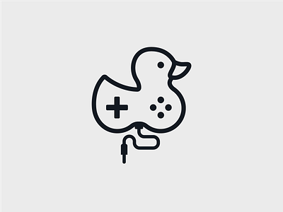 Play Duck design icon illustration logo vector