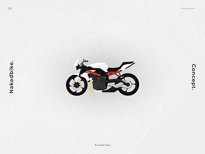 Streetfighter Motorcycle Concept (Kawasaki Ninja) concept flat flat design flat illustration illustration motorbike motorcycle nakedbike vector