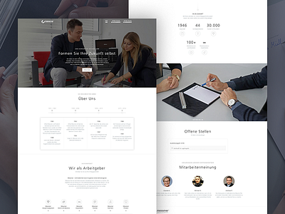 Career Website - Quality Pen Company business career icons minimalistic onepage pen screendesign web webdesign website white wordpress