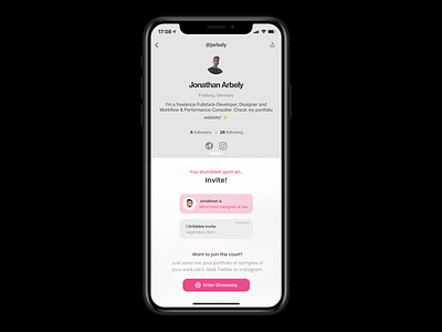 A wild invite appears! 🏀 app design dribbble invite invite giveaway iphone minimalism minimalist mobile design mobile ui