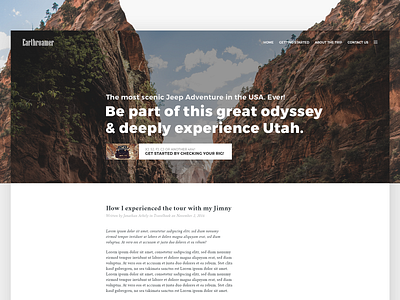 Blog Design - Daily UI Challenge 005 adventure blog design jeep minimal offroad ui utah web website wordpress