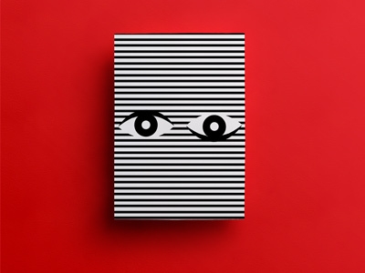 All Eyes on You black and white color eyes illustration minimal red stripes