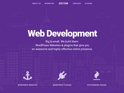 Decom Website design psd violet webdesign website wordpress
