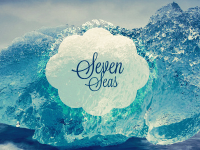 Ice Seven Seas apsolut blue design green typo typography