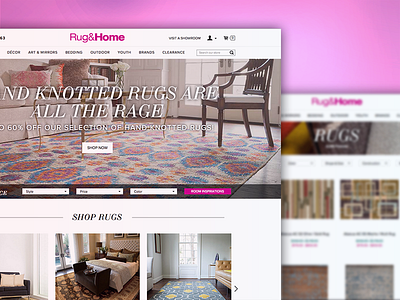 Rug&Home e commerce online store shopify ui ux web design web development