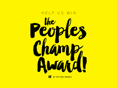 Help Us Win The Agency Award! agency award design typography ui user interface ux web design website