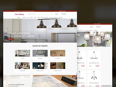 Valley Home Lighting ecommerce shopify ui uiux ux web design web development website