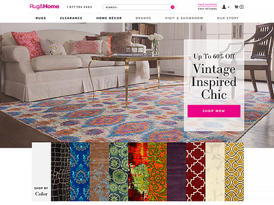 Rug & Home, 2.0 clean ecommerce furniture minimal shop store ui ux web website