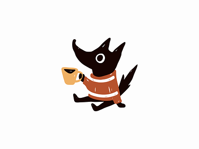 Tiny Wolf animal character characterdesign cozy cute drawing gift hand drawn handmade illustration illustrative logo logo logotype mascot wolf