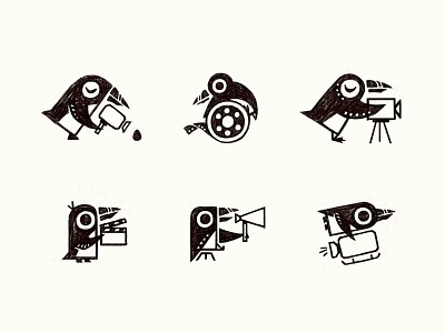 Great Auk Logo Sketches animal bird character characterdesign cute drawing film funny great auk hand drawn illustration logo mascot movie pencil penguin process sketch sketches