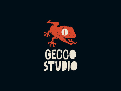 Gecco Sound Studio animal branding character gecko hand drawn illustration lizard logo mascot vintage