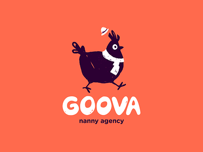 Goova animal character chicken cute flat hand drawn illistration logo logotype mascot nanny