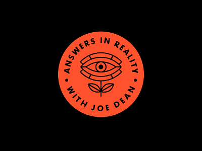 Answers In Reality badge emblem eye flower illustration logo logo mark symbol logotype philosophy