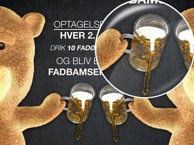 Beer club 3d bear beer cinema4d drink foam glass liquid teddy