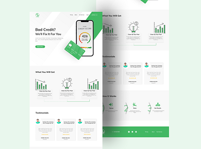 Redesign of carecreditreport.com animation clean creative landing page minimalistic ui ui design ux visual design web webdesign website wordpress website