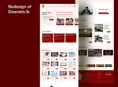 Redesign of Department of Examination's Website animation clean creative landing page minimalistic ui ui design ux visual design web webdesign website wordpress website