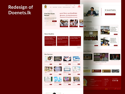 Redesign of Department of Examination's Website