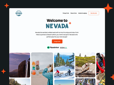 Nevada tourism website hero redesign